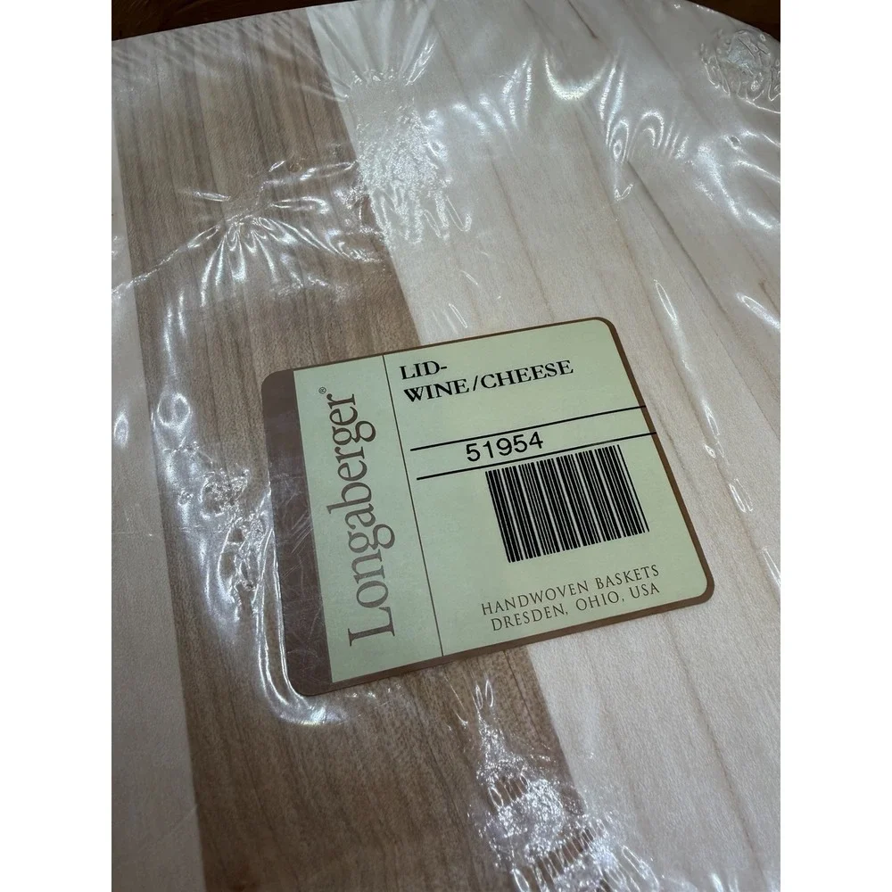 Longaberger 2014 Wine & Cheese Basket 🍷🧀 EUC w/ Lid & Cutting Board (NIP)